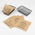 Custom printed food basket liner paper flat lay by PaperLei