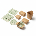 Custom printed food box liner paper flat lay by PaperLei